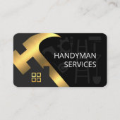 Carte De Visite Outil main pour marteau doré (Devant)