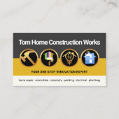 Carte De Visite Outil manuel Contractant de construction Couche Co (Devant)