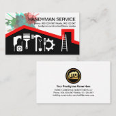 Carte De Visite Outil manuel de peinture de toit rouge (Devant / Derrière)