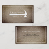 Carte De Visite Outil professionnel de menuiserie Bois rustique (Devant / Derrière)