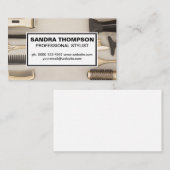 Carte De Visite Outil Salon Hair Stylist (Devant / Derrière)