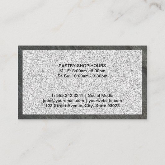 Carte De Visite Outil Whisk | Arrière - plan parties scintillant (Dos)