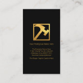 Carte De Visite Outillage Creative Professional Gold Handyman Outi (Dos)