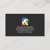 Carte De Visite Outillage de main d'or élégant Roofing (Dos)