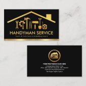 Carte De Visite Outillage de mannequin Creative Gold Rooftop Outil (Devant / Derrière)