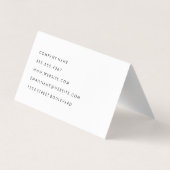 Carte De Visite Outillage de salon brossé or bois (Dos)