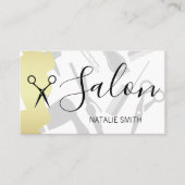 Carte De Visite Outillage de salon de cheveux et d'or brossé (Devant)