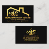 Carte De Visite Outillage pour mannequin sur toit doré (Devant / Derrière)