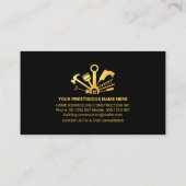 Carte De Visite Outillage pour mannequin sur toit doré (Dos)