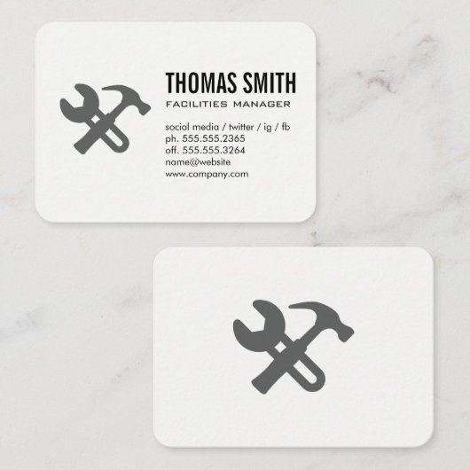 Carte De Visite Outils (Devant / Derrière)