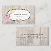 Carte De Visite Outils à main de pâtisserie, Texture de bois (Devant / Derrière)