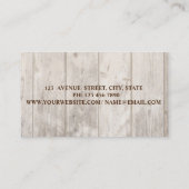 Carte De Visite Outils à main de pâtisserie, Texture de bois (Dos)