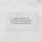 Carte De Visite Outils à main illustratifs | Construction (Dos)