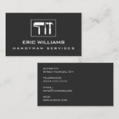 Carte De Visite Outils artisanaux gris foncé (Devant / Derrière)