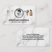 Carte De Visite Outils Barbershop | Coupe de cheveux vue latérale (Devant / Derrière)