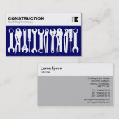 Carte De Visite Outils - Blanc sur Deep Navy (Devant / Derrière)