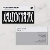 Carte De Visite Outils - Blanc sur noir (Devant / Derrière)