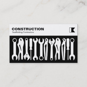 Carte De Visite Outils - Blanc sur noir
