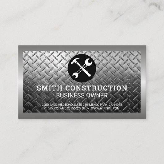 Carte De Visite Outils Builder | Acier de construction (Devant)