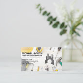 Carte De Visite Outils Builder | Logo de l'entrepreneur en constru (Debout devant)