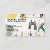 Carte De Visite Outils Builder | Logo de l'entrepreneur en constru (Devant)
