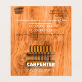 Carte De Visite Outils Carpenter professionnels (Extérieur déplié)
