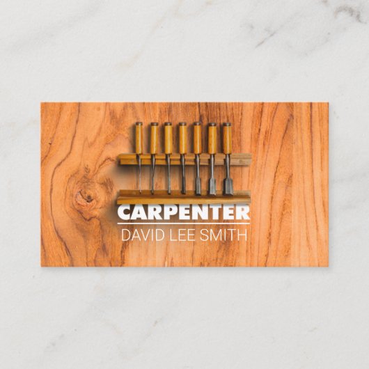 Carte De Visite Outils Carpenter professionnels (Devant)
