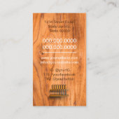 Carte De Visite Outils Carpenter professionnels (Dos)