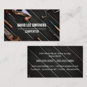 Carte De Visite Outils Carpenter professionnels (Devant / Derrière)