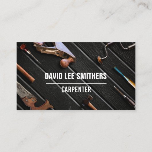 Carte De Visite Outils Carpenter professionnels (Devant)
