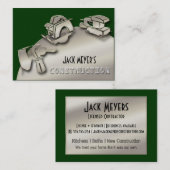 Carte De Visite Outils commerciaux de construction d'entrepreneur  (Devant / Derrière)