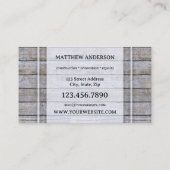 Carte De Visite Outils Construction Bois Rénovation (Dos)