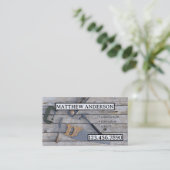 Carte De Visite Outils Construction Bois Rénovation (Debout devant)