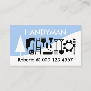 Carte De Visite Outils créatifs d'homme à tout faire arbre coteau