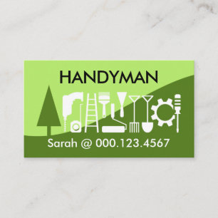 Carte De Visite Outils créatifs d'homme à tout faire arbre coteau