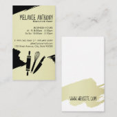 Carte De Visite Outils culinaires / Brossé (noir) (Devant / Derrière)