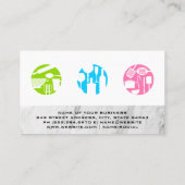 Carte De Visite Outils culinaires | Texture de marbre (Dos)