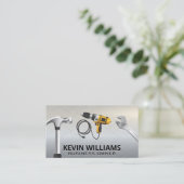 Carte De Visite Outils d'alimentation | Constructeur de menuiserie (Debout devant)