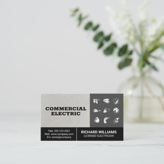 Carte De Visite Outils d'alimentation de construction (Debout devant)