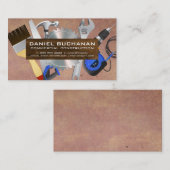 Carte De Visite Outils d'alimentation de construction | Bois (Devant / Derrière)