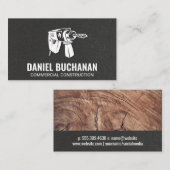 Carte De Visite Outils d'alimentation | Mur et bois texturés (Devant / Derrière)