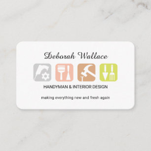 Carte De Visite Outils d'aménagement intérieur de réparation à dom