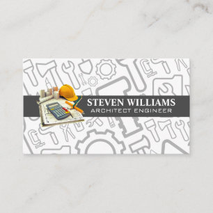 Carte De Visite Outils d'architecte Ingénieur Entrepreneur gén