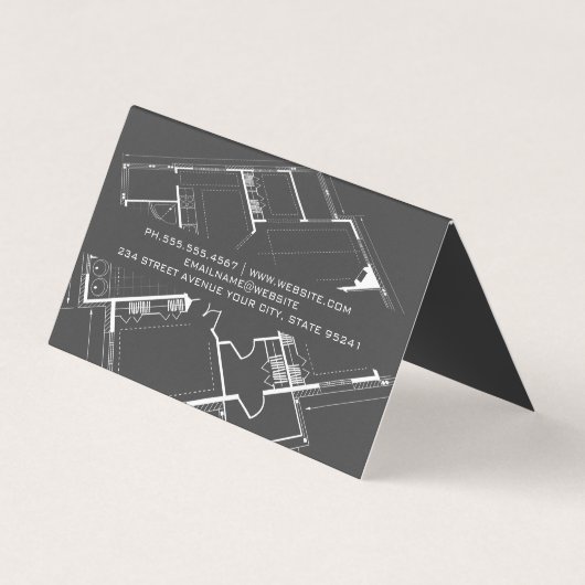 Carte De Visite Outils d'architecture | Plan directeur | Entrepren (Dos)