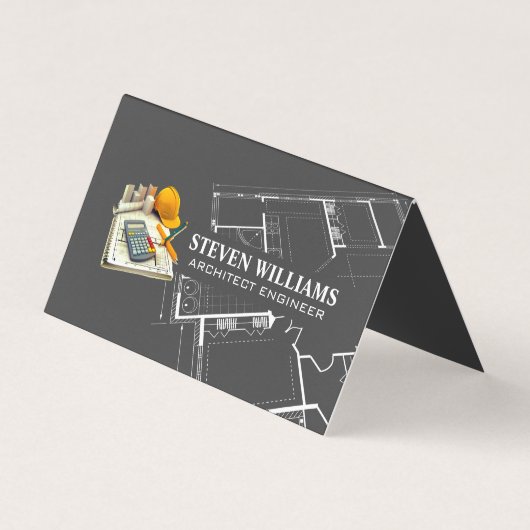 Carte De Visite Outils d'architecture | Plan directeur | Entrepren (Devant)