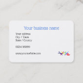 Carte De Visite Outils d'art de l'artisanat, artiste, enseignant (Dos)