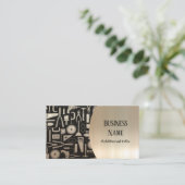 Carte De Visite Outils d'atelier Black & Gold (Debout devant)