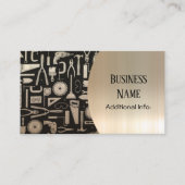 Carte De Visite Outils d'atelier Black & Gold (Devant)