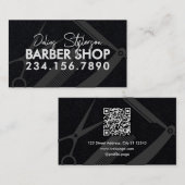 Carte De Visite Outils de barbier salon de coiffure moderne (Devant / Derrière)
