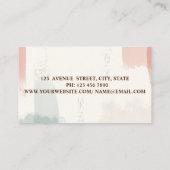 Carte De Visite Outils de boulangerie, Aquarelle Brush Stroke (Dos)